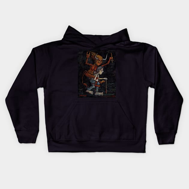 friend of the devil Kids Hoodie by micalef